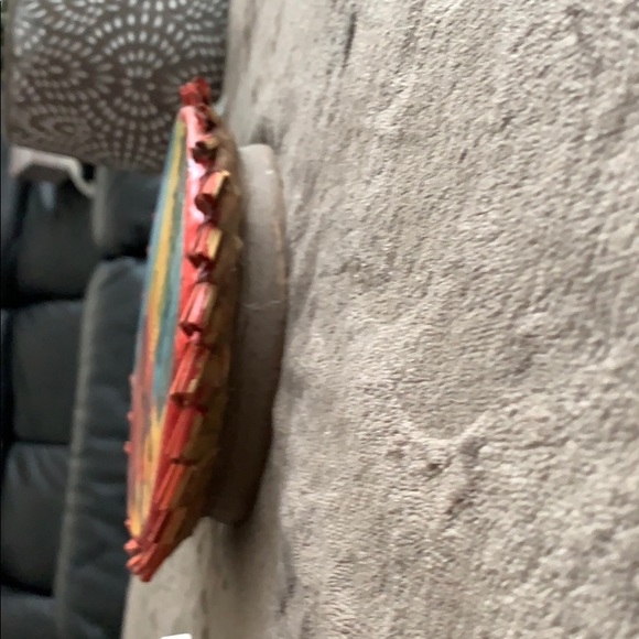 Hand painted tambourine from Nigeria - Picture 2 of 4